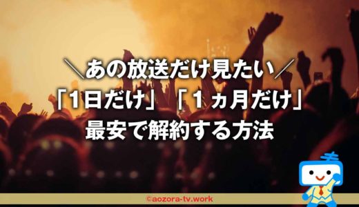 スカパーは1ヶ月だけの料金で解約OK！初月無料を最大限に活用する方法！