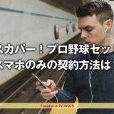 スカパー!プロ野球セットをスマホのみで契約方法は?全試合見逃し配信あり!iPhone・アンドロイド携帯で見る方法