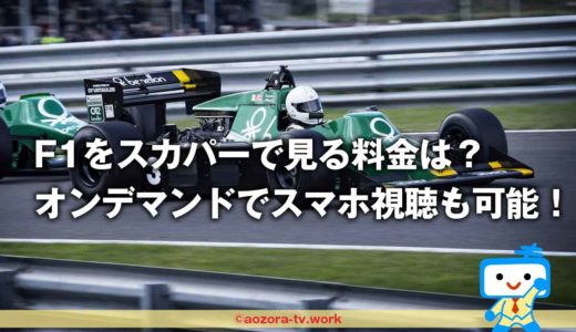 スカパー！F1の料金の詳細！フジテレビNEXT単体契約より安い！見逃し配信は無料！
