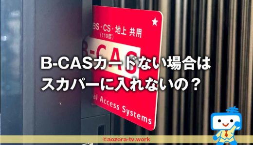 スカパー！B-CASカードない場合は？なくても加入OK！B-CASカード有無を確認する方法