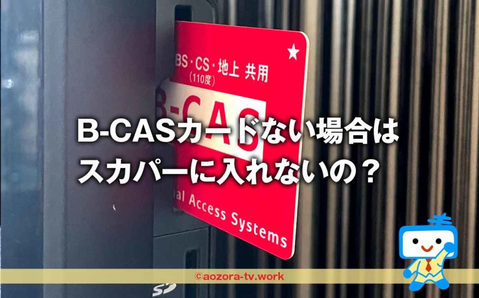 スカパー！B-CASカードない場合は？なくても加入できる？B-CASカード有無の確認方法
