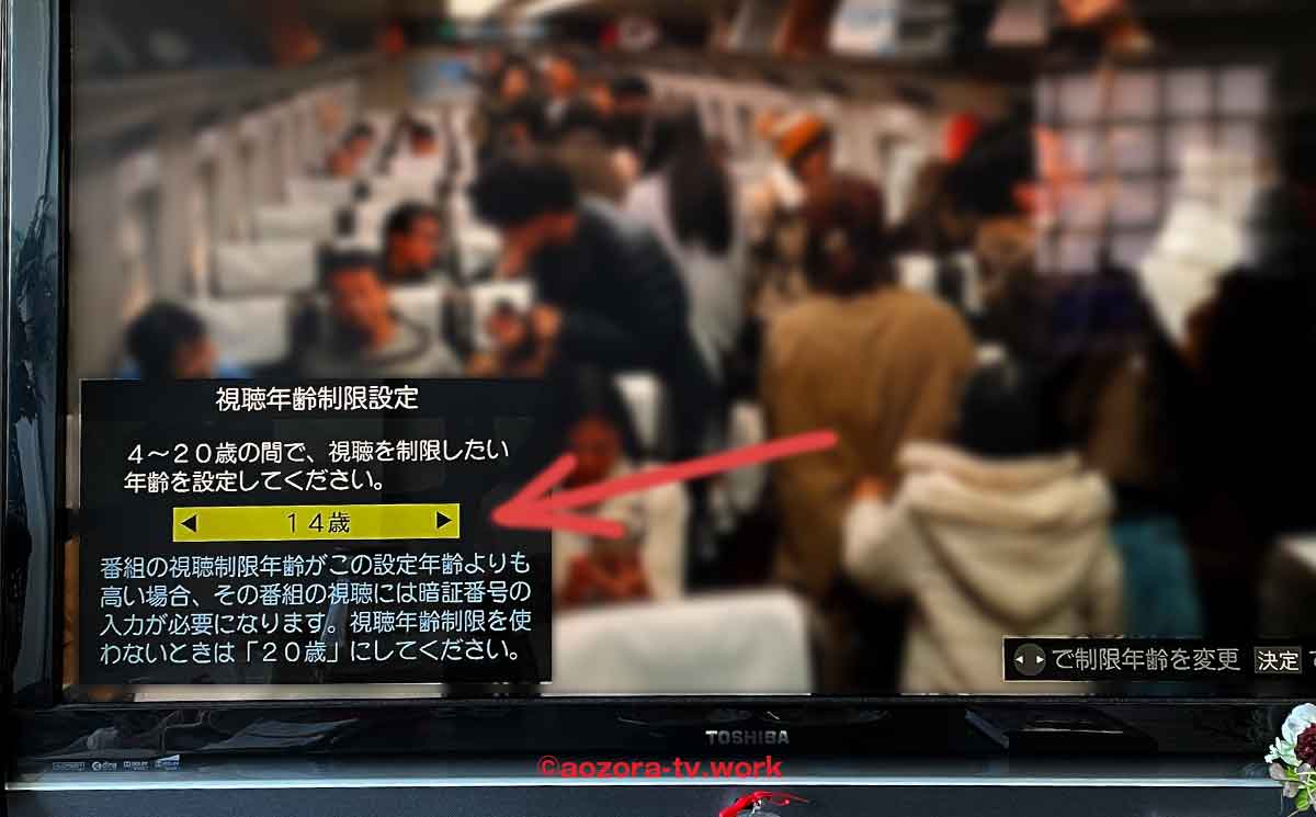 視聴年齢制限の設定方法