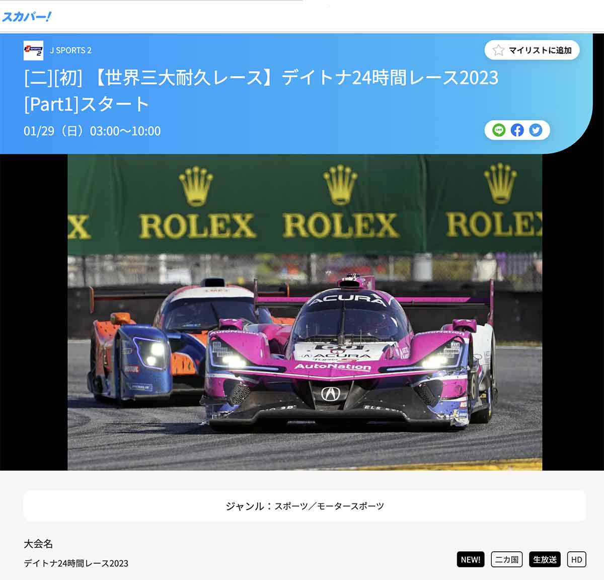 『デイトナ24時間レース2023』