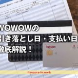 WOWOWの引き落とし日・支払い日を徹底解説！クレジットカードと口座振替とデビットカードの支払方法