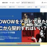 WOWOWをテレビで見る登録方法！テレビ契約するサイトの注意点を解説
