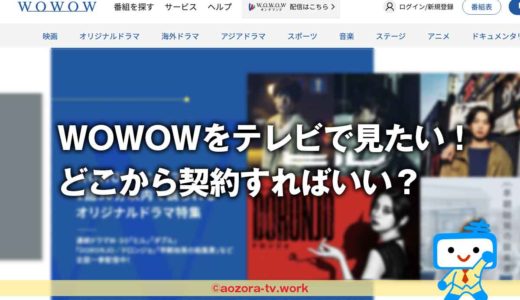WOWOWをテレビで見る登録方法！テレビ契約するサイトの注意点を解説