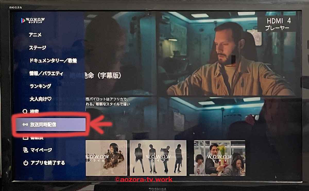 WOWOWオンデマンドでテレビ放送同時配信が見れる