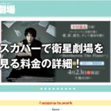 スカパーで衛星劇場を見る料金の詳細