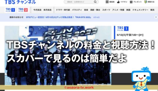 TBSチャンネル料金と視聴方法！スカパー加入から見るまでの流れとテレビ・録画・スマホ視聴の値段も解説！