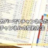 スカパーで1チャンネルだけ単品契約できない?!セットとパックの違いと単チャンネルの入り方