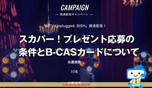 スカパー！プレゼント応募条件とB-CASカードない場合は？応募できる契約方法を確認！