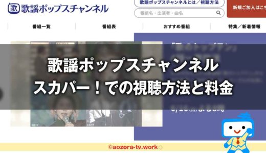 歌謡ポップスチャンネル視聴方法と料金は？スカパー加入から見るまでの流れとテレビでの視聴の値段も解説！