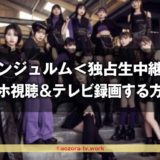 ANGERME(アンジュルム)＜独占生中継＞スマホ視聴＆テレビ録画する方法！Juice=Juice・つばきファクトリーも一緒に最安料金で見る流れを解説