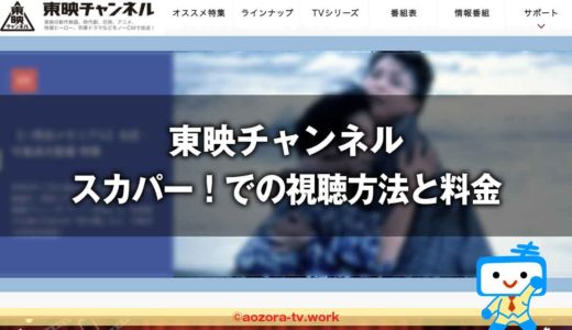 東映チャンネル視聴方法と料金は？スカパー加入からテレビで見る流れと値段！スマホで見れるかも解説