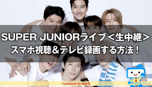SUPER JUNIORライブ＜韓国から生中継＞スマホ視聴＆テレビ録画する方法！最安料金で見る流れを解説